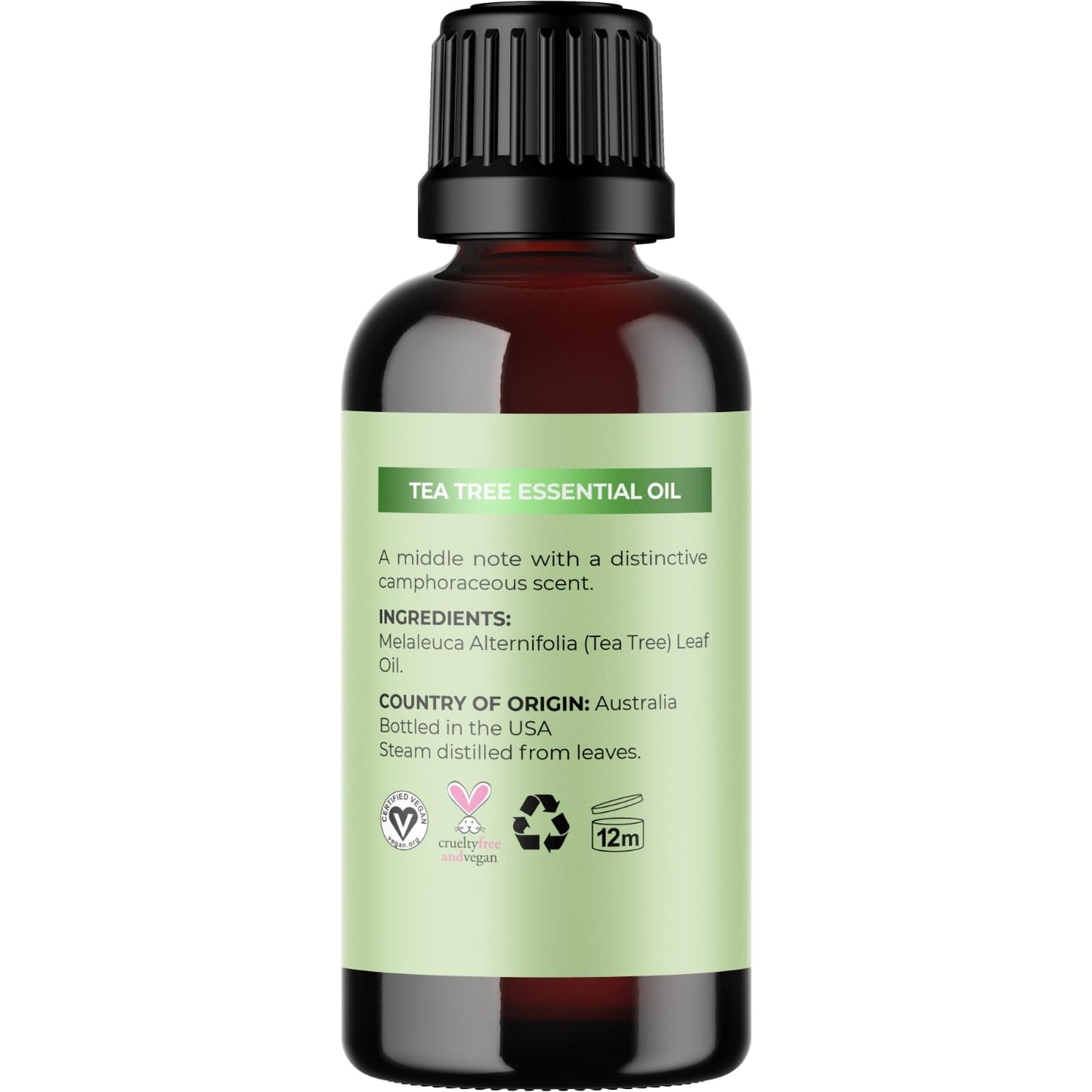 Pure Tea Tree Oil for Hair, Skin & Nails – 100% Pure, Undiluted (1 Fl Oz)