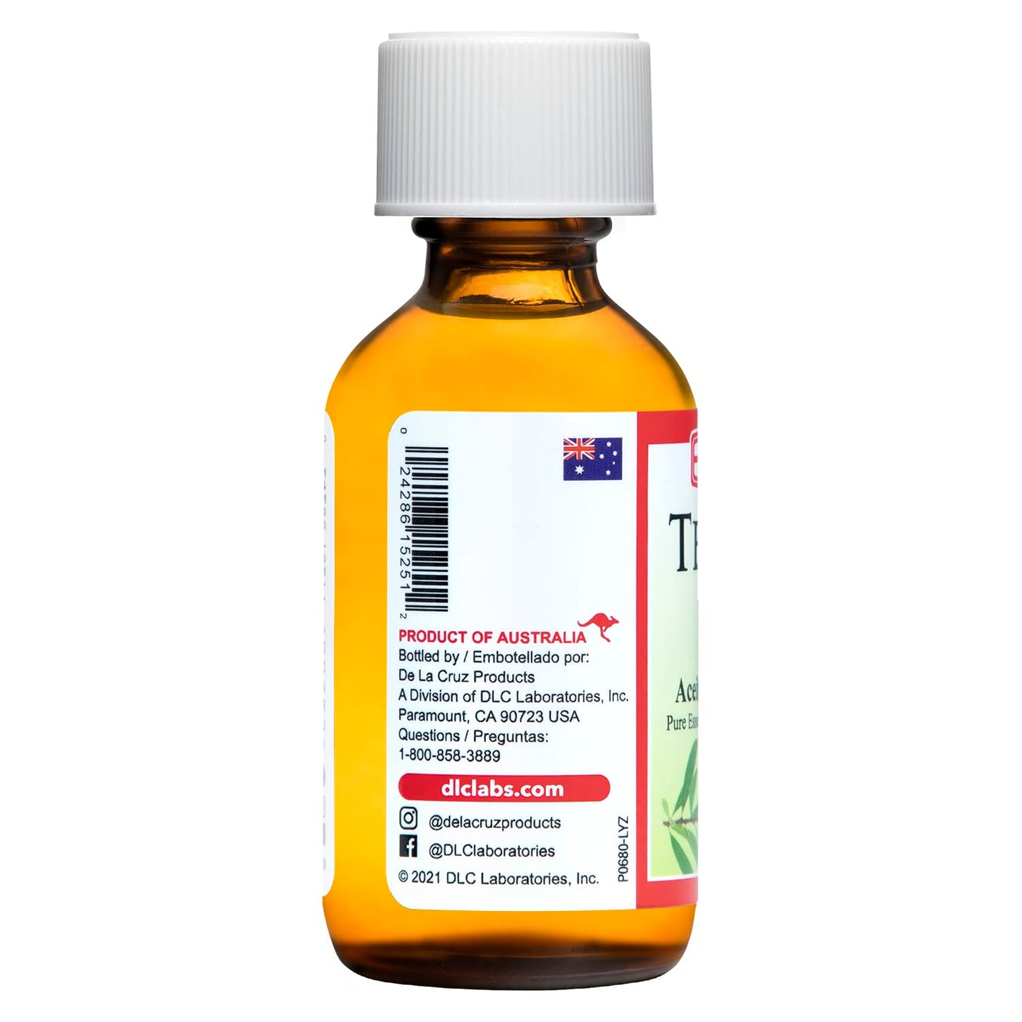 De La Cruz 100% Pure Tea Tree Essential Oil from Australia - Steam Distilled for Aromatherapy - 1 FL OZ (30 mL)