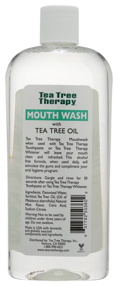 Tea Tree Therapy Mouthwash 12 oz – 6 per Case | Alcohol-Free Mint