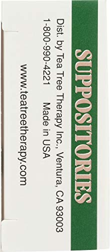 Tea Tree Therapy Vaginal Suppositories with Tea Tree Oil – 6 Count, White