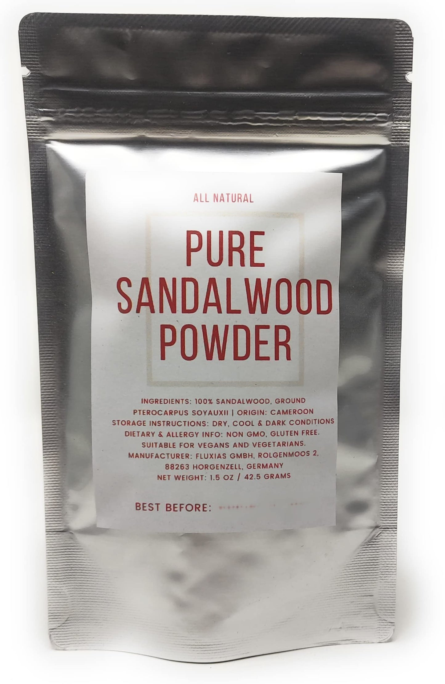 Pure Sandalwood Powder - 100% Natural Sandalwood Dust - Culinary Grade, Raw, Vegan, Non-GMO