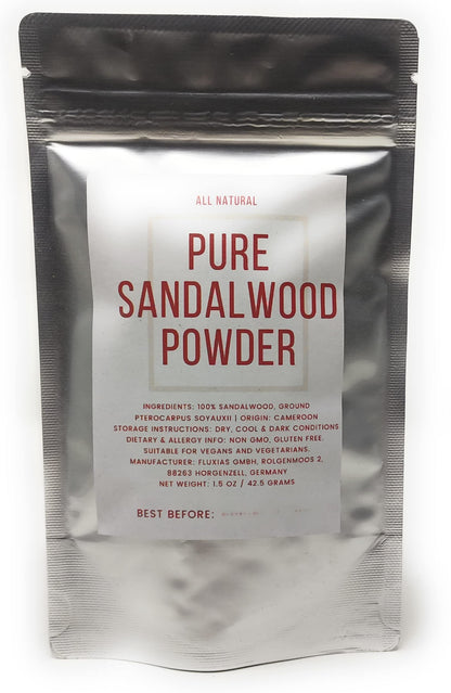 Pure Sandalwood Powder - 100% Natural Sandalwood Dust - Culinary Grade, Raw, Vegan, Non-GMO