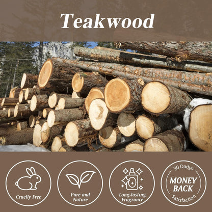 Teakwood Fragrance Oil 100ml | Aromatherapy Essential Oil for Diffusers, Massage, Soap & Candles