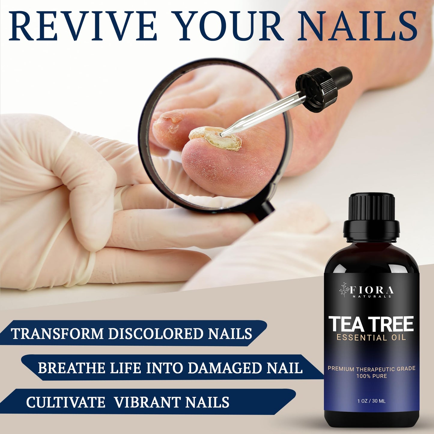 Tea Tree Oil for Toenails – 100% Pure Melaleuca Alternifolia | FIORA NATURALS