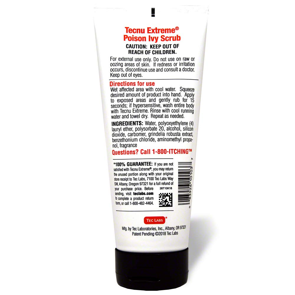 Tecnu Extreme Poison Ivy & Oak Scrub – Removes Urushiol Oils, 10 oz