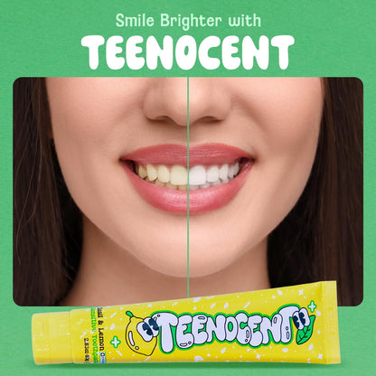 TEENOCENT Nano Hydroxyapatite Sensitive Toothpaste – Basil & Lemon Flavor, Fluoride Free