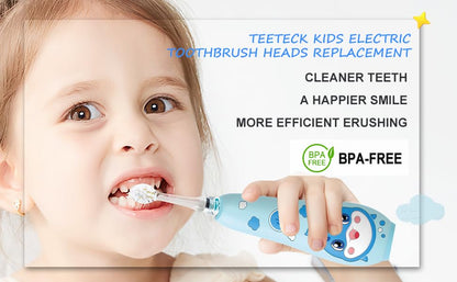 TEETECK 5 Pack Kids Toothbrush Replacement Heads - SEAGO SG-513/977/EK6, Dada-Tech DT-BB1/DT-K6, Brush-Baby WildOnes/KIDZSONIC