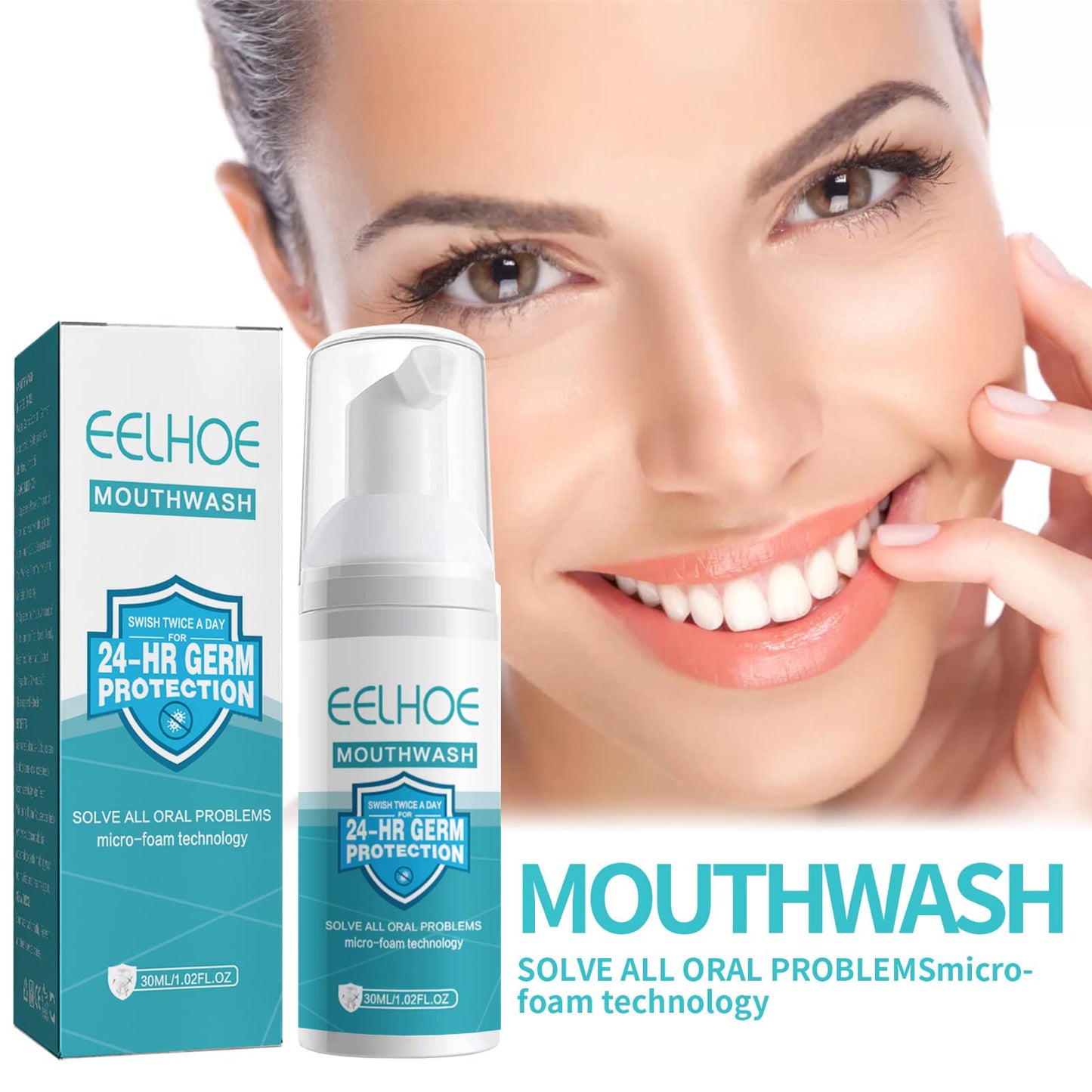 3Pcs Teeth Mouthwash Foam – Stain Removal & Fresh Breath (30ml x3)