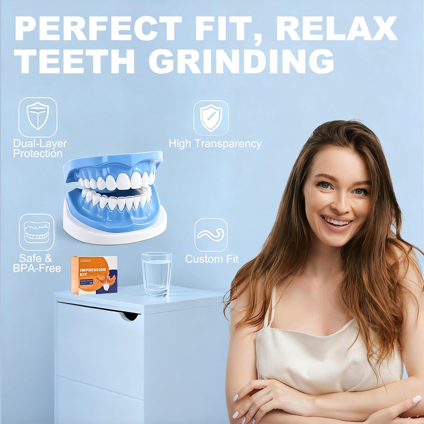 Custom Night Guard for Bruxism & Grinding — BPA-Free Mouthguard with Easy Mold Kit
