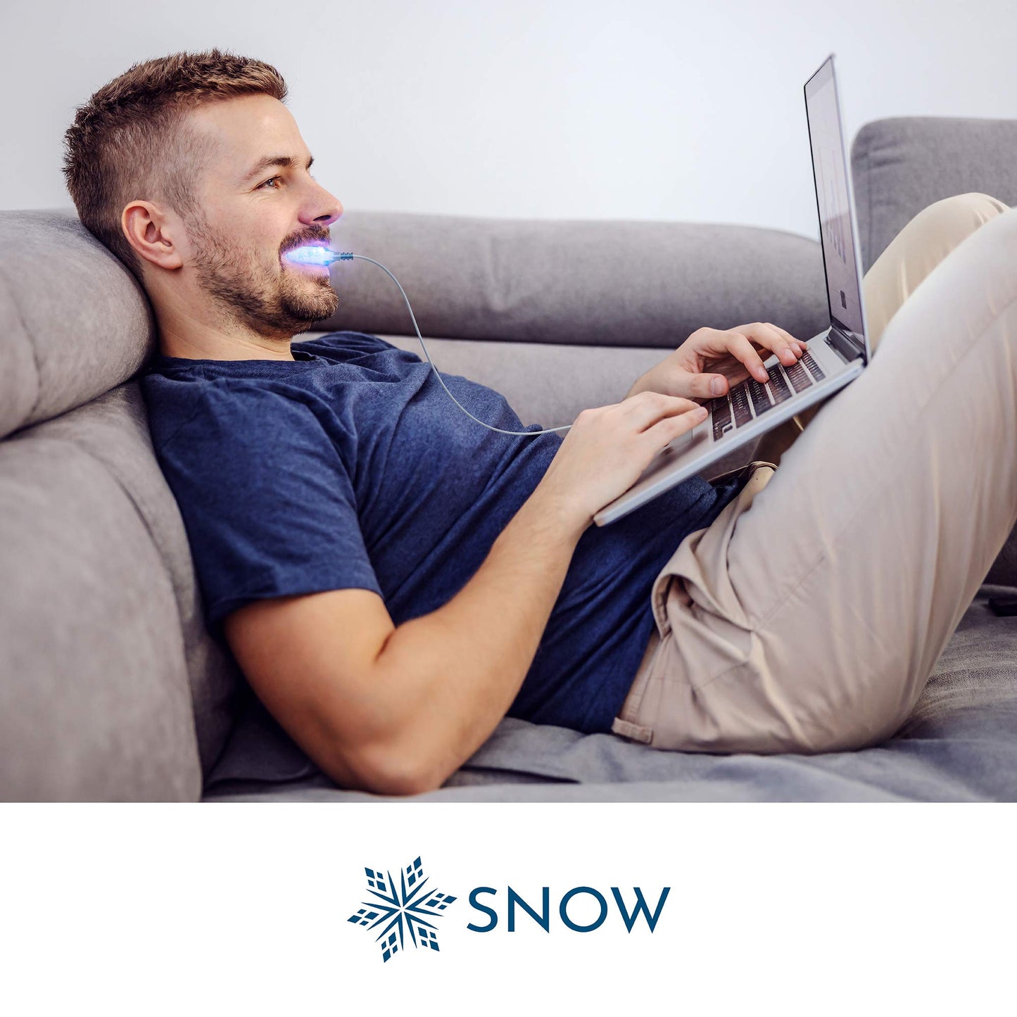 Snow Teeth Whitening Kit - LED Mouthpiece, Hydroxyapatite, 3 Wands
