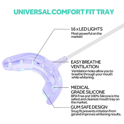 Teeth Whitening Accelerator Light – 16x Powerful Blue LED for Home Whitening