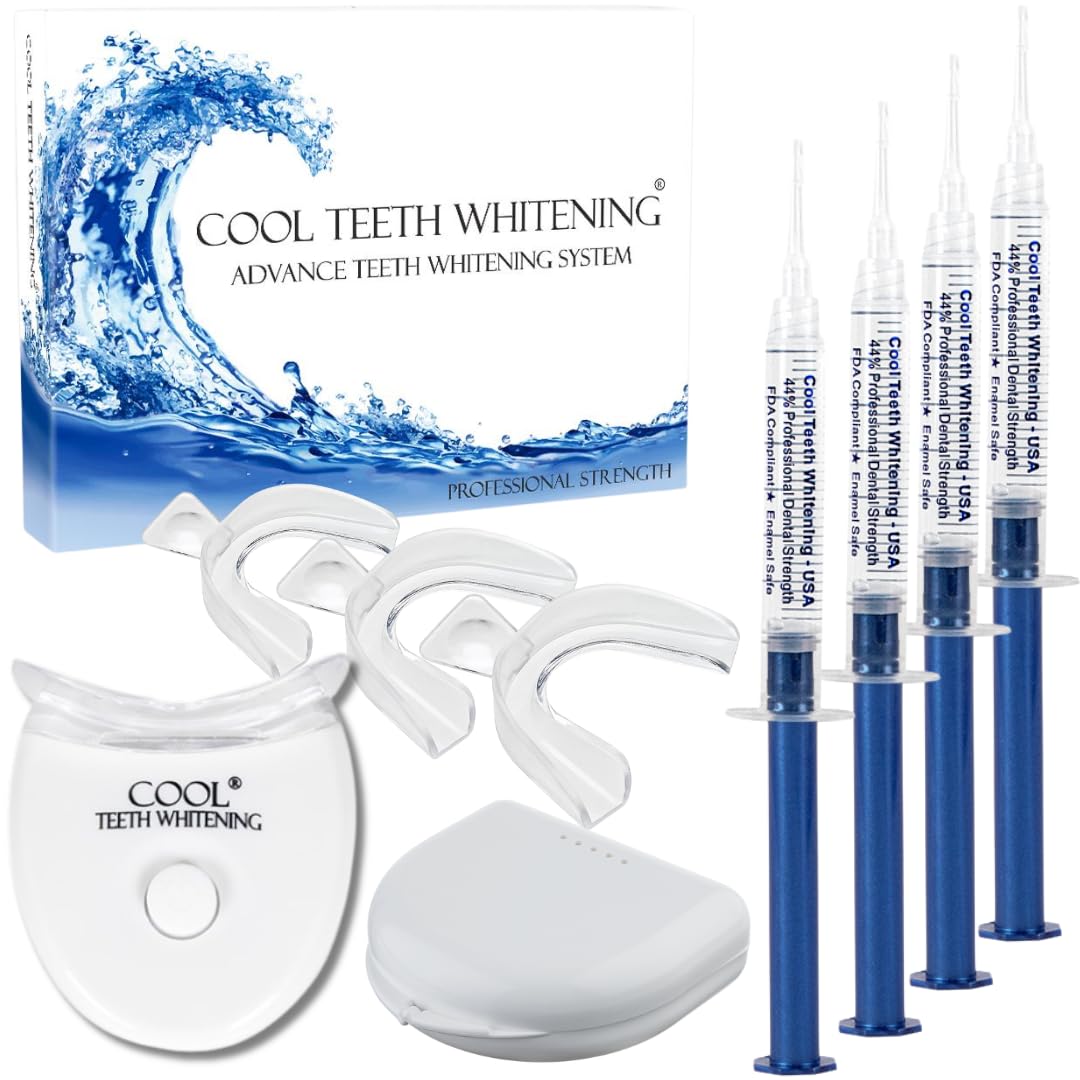 Teeth Whitening Kit – 4 Syringes (3ml) 44% Carbamide Peroxide | Vegan & Gluten-Free