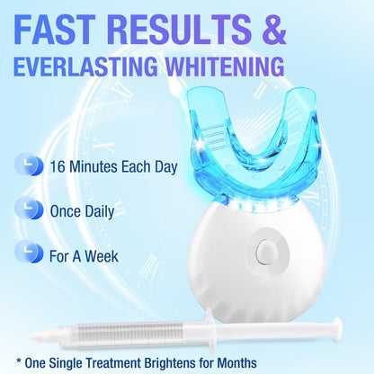 Teeth Whitening Kit with LED Light - Fast, Non-Sensitive Whitening Gel (1 Fl Oz) | 35% Carbamide Peroxide