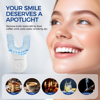 Teeth Whitening Kit for Sensitive Teeth – 4 Carbamide Pens + Remineralization Pen | LED Light