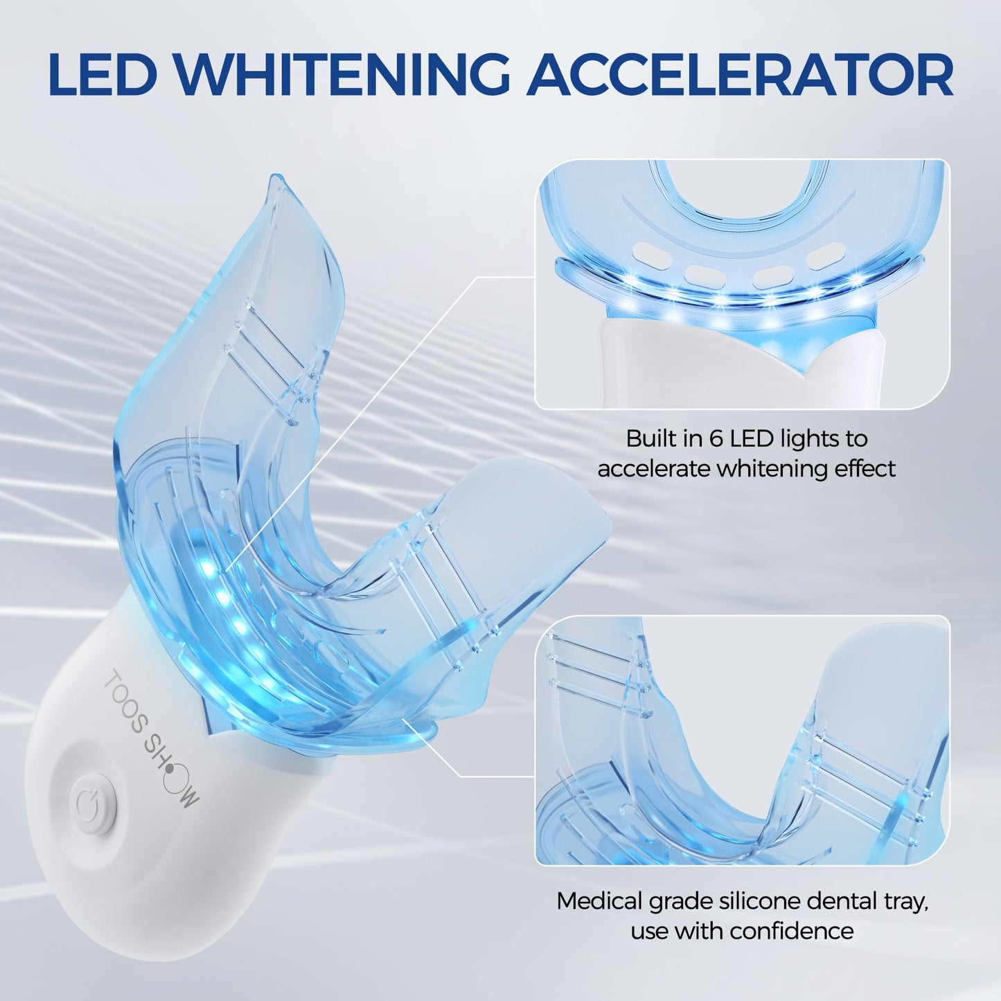 Teeth Whitening Kit for Sensitive Teeth – 4 Carbamide Pens + Remineralization Pen | LED Light
