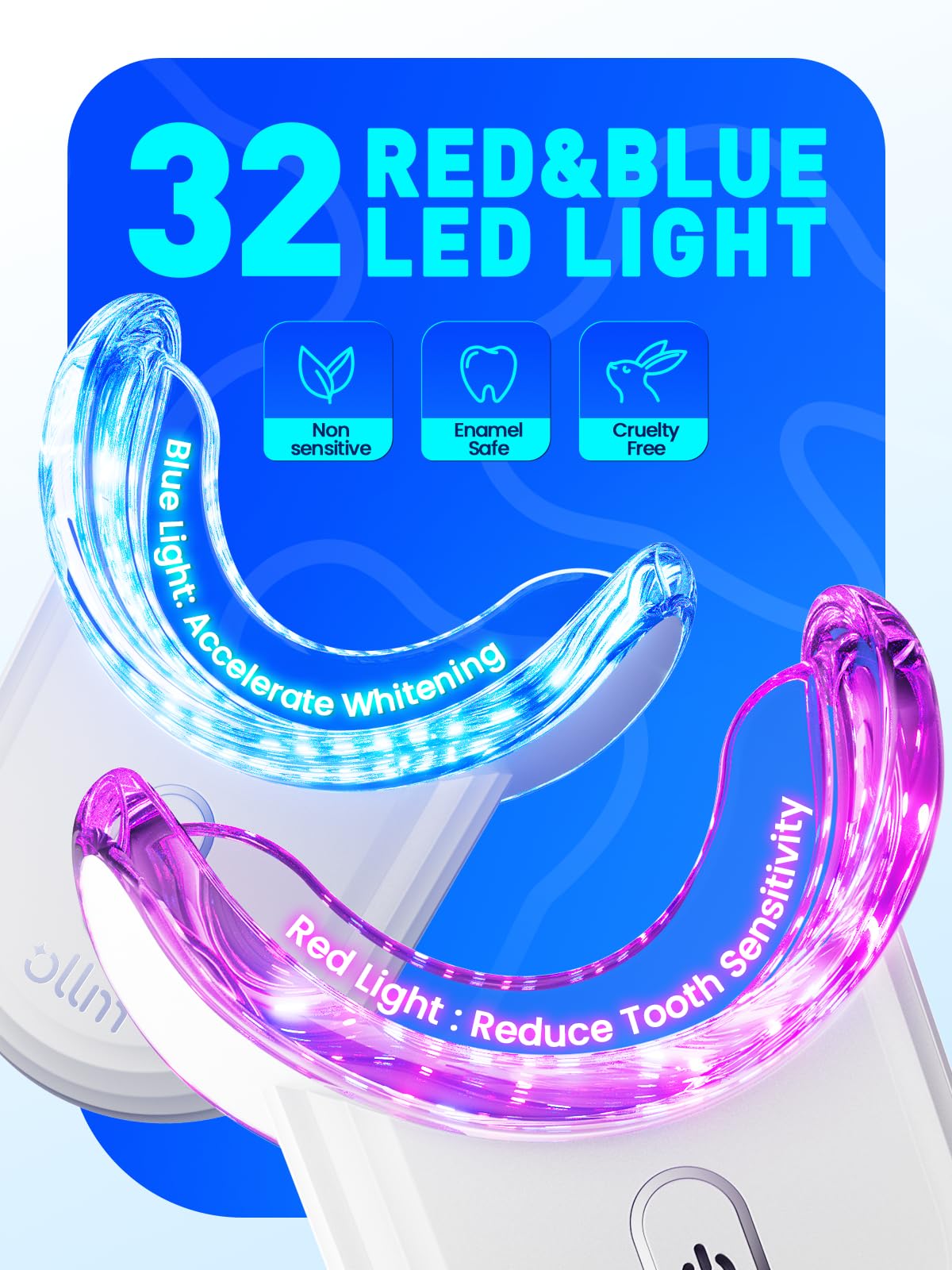 Teeth Whitening Kit for Sensitive Teeth – 35% Carbamide Peroxide, LED Light