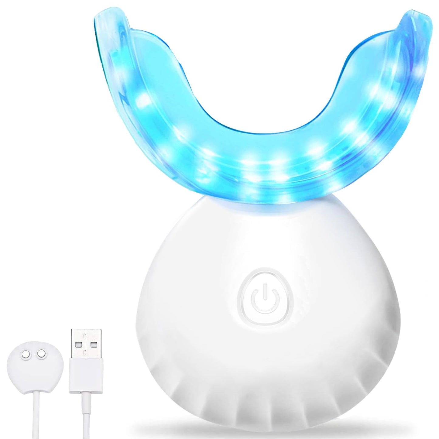 Teeth Whitening Light – USB Blue LED, 10X More Powerful, 16 LED, IPX7 Waterproof