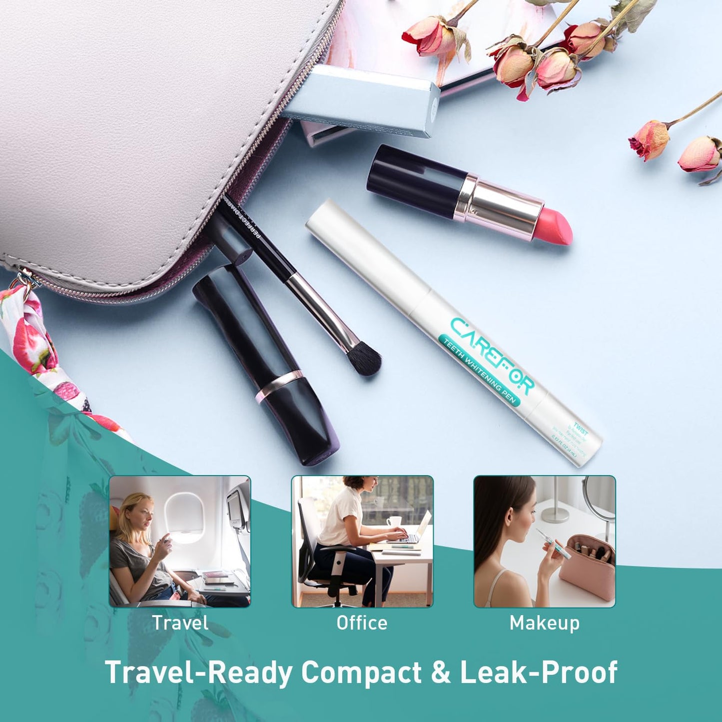 Teeth Whitening Pen 1 Pack (4ml) – Fast-Acting Gel with Brush | Travel Kit