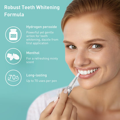 Teeth Whitening Pen 2 Pack (8ml) – Fast-Acting Gel with Brush