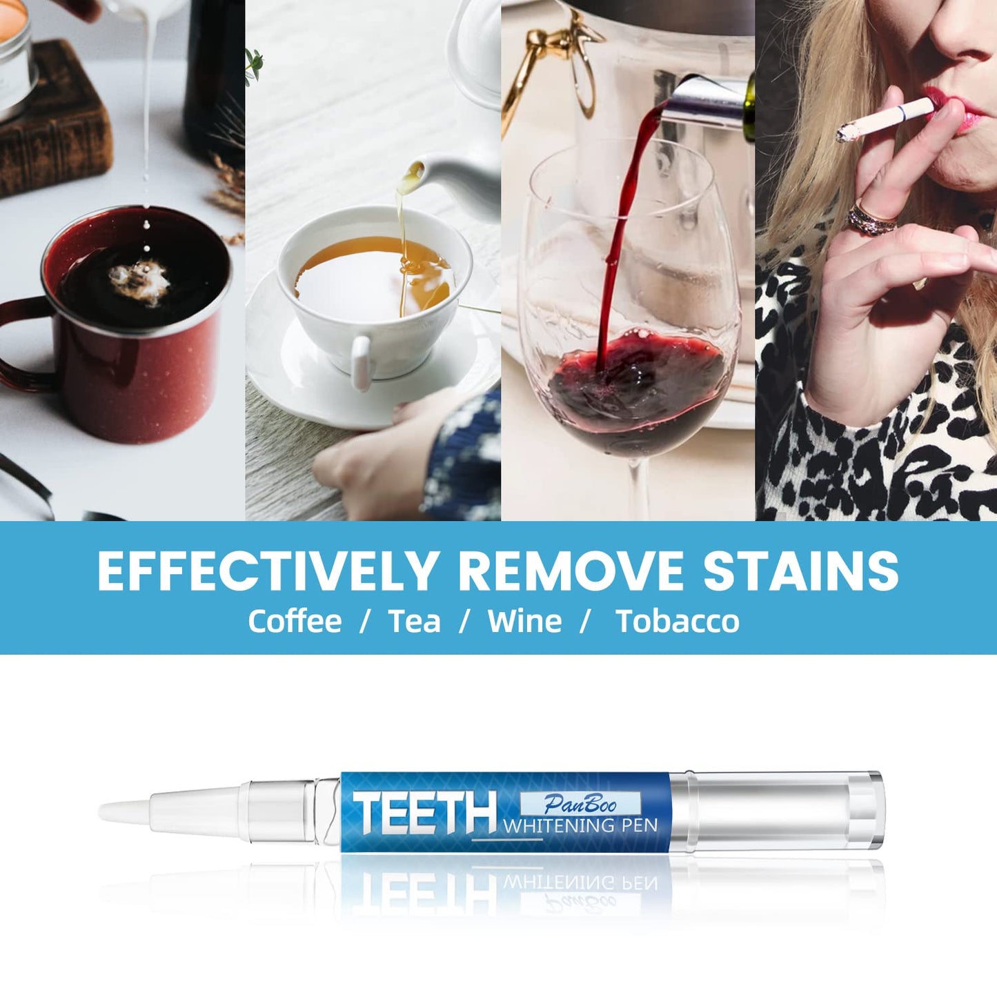 Teeth Whitening Pen 5-Pack – 70+ Treatments, 1–6 Shade Whiter in 1–2 Weeks