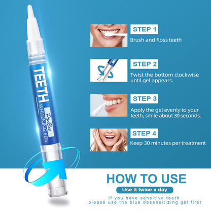 Teeth Whitening Pen 5-Pack – 70+ Treatments, 1–6 Shade Whiter in 1–2 Weeks