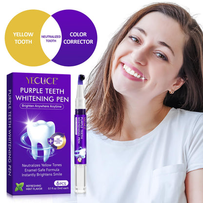 Teeth Whitening Pen Kit (6 Pens) – 80+ Treatments, Mint, Low Sensitivity