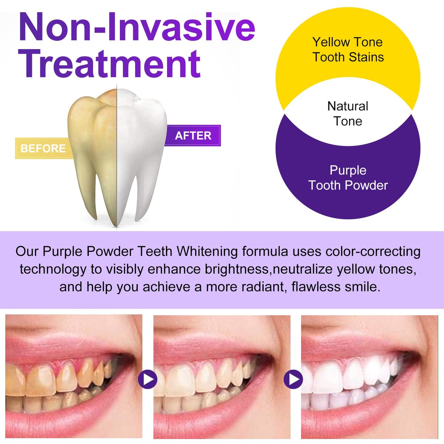 Teeth Whitening Powder – Removes Stains, No Sensitivity, Enamel-Safe Whitening