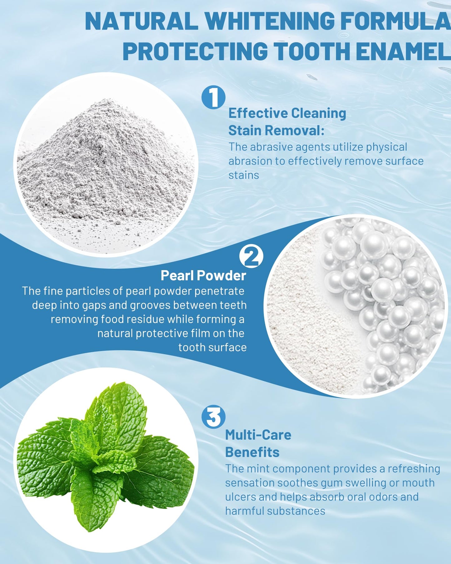 Teeth Whitening Powder - Natural Pearl Powder, Stain Removal Without Sensitivity | Mint Refresh