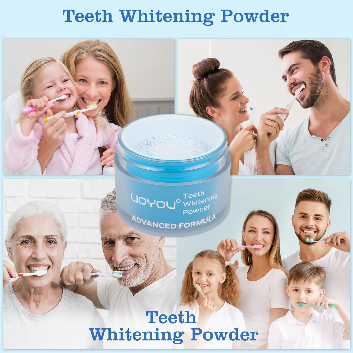UOYOU Teeth Whitening Powder – Dentist Approved, Enamel Safe, Peroxide-Free
