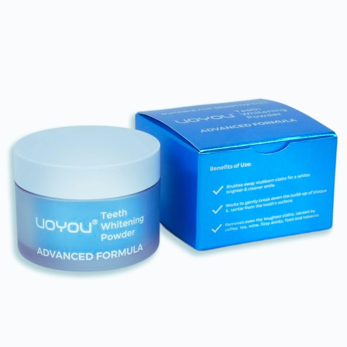 UOYOU Teeth Whitening Powder – Dentist Approved, Enamel Safe, Peroxide-Free