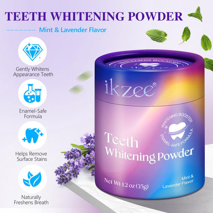 Teeth Whitening Powder – Enamel-Safe Mint & Lavender 1.2 oz | Shimmer Deluxe
