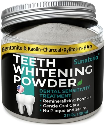 Teeth Whitening Powder with Nano-Hydroxyapatite – Fluoride-Free Mint (2 oz)