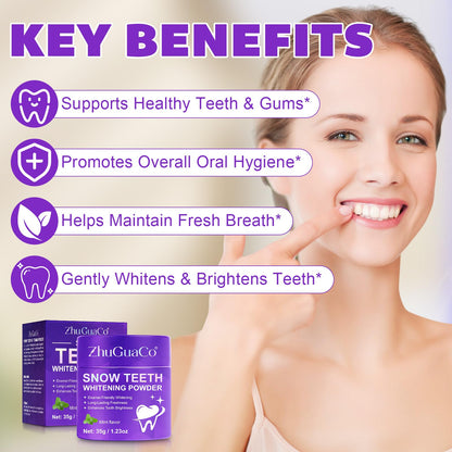 Teeth Whitening Powder with PAP+ – Peroxide-Free, Enamel Safe (35g)