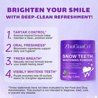Teeth Whitening Powder with PAP+ – Peroxide-Free, Enamel Safe (35g)