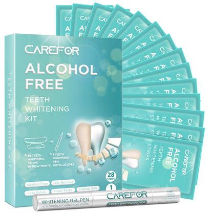 Teeth Whitening Strips 14 Treatments Kit - Includes Whitening Pen (28 Strips) | Safe for Sensitive Teeth