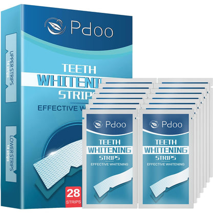 Teeth Whitening Strips – 14 Treatments, 28 Non-Slip Strips for Sensitive Teeth