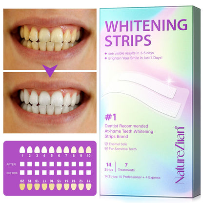 Teeth Whitening Strips - Peroxide Free, Sensitive Whitening (28pcs)