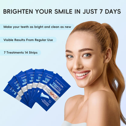 Teeth Whitening Strips – Professional Effects, Safe & Gentle, 7-Day Stain Removal