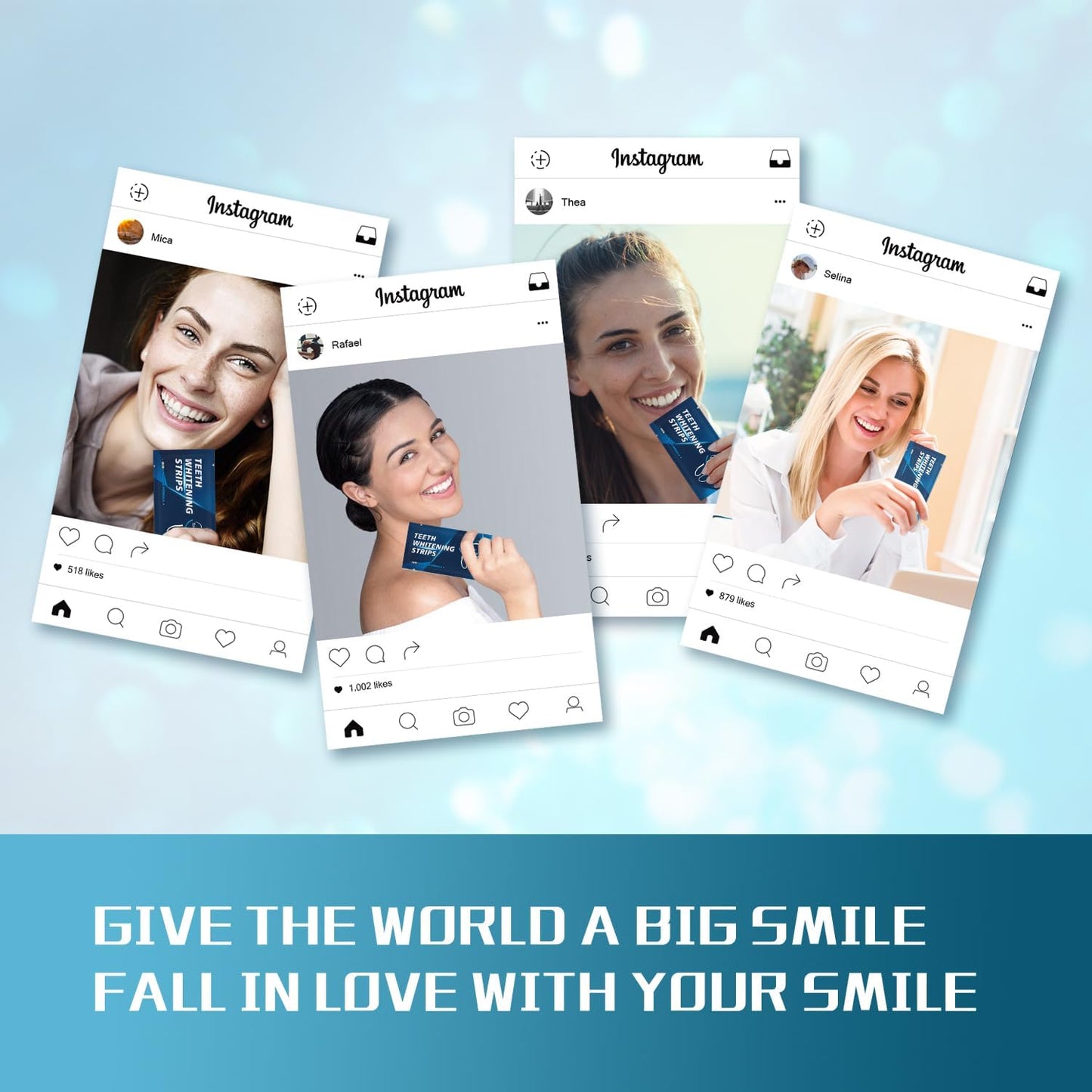 Teeth Whitening Strips - 14 Strips, Non-Slip for Sensitive Teeth | 7-Set Whitening Kit