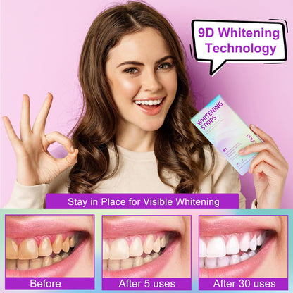 Teeth Whitening Strips - Peroxide Free, Sensitive Whitening (28pcs)