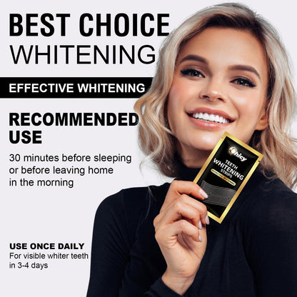 Teeth Whitening Strips – 14 Treatments, Pack of 28, Non-Slip, Removes Coffee & Smoking Stains