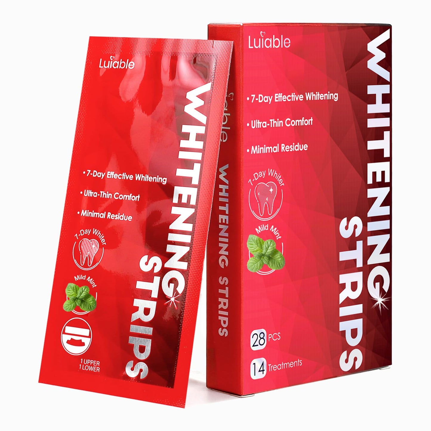 Teeth Whitening Strips – Dentist-Formulated, Enamel-Safe, 28 Strips