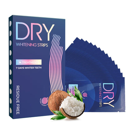 Teeth Whitening Strips with Coconut Oil Flavor – 28 Peroxide-Free Strips