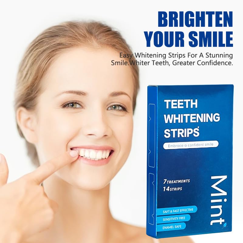 Teeth Whitening Strips – Mint 14-Count | 7-Day Whitening Kit