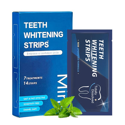 Teeth Whitening Strips – Mint 14-Count | 7-Day Whitening Kit