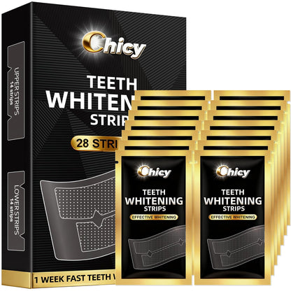 Teeth Whitening Strips – 14 Treatments, Pack of 28, Non-Slip, Removes Coffee & Smoking Stains