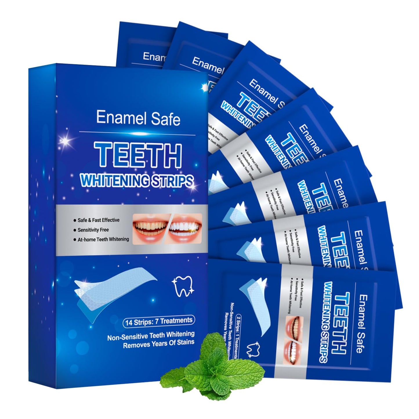 Teeth Whitening Strips – Professional Effects, Safe & Gentle, 7-Day Stain Removal