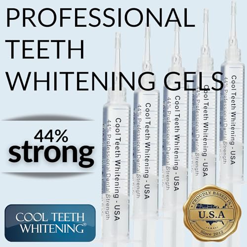 Teeth Whitening Kit – 44% Carbamide Peroxide, Pro Strength (2 Trays, 5 Syringes)