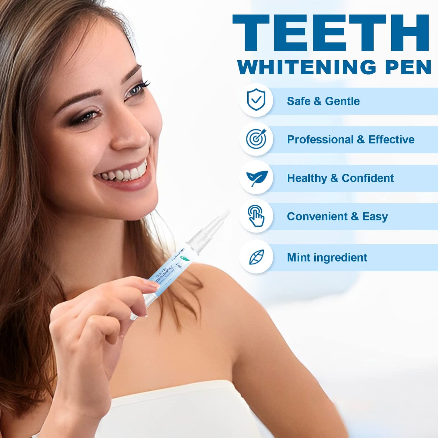 Teeth Whitening Essence Pen (3pcs) – Remove Stains, Fresh Breath, Reduce Yellowing
