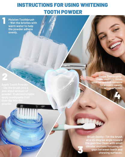 Teeth Whitening Powder – Natural Pearl Whitening, Enamel Safe, Mint